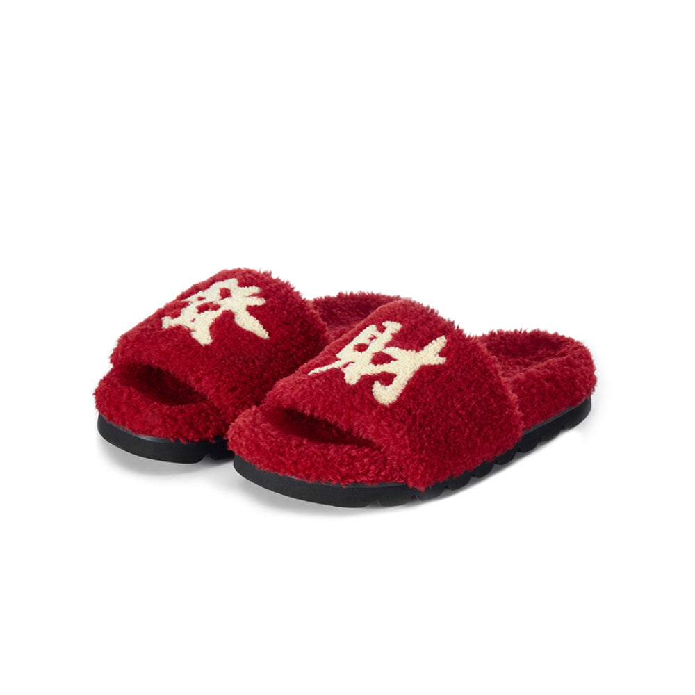 Laber Three Thick-Soled Fortune Slipper Red - Streetcn