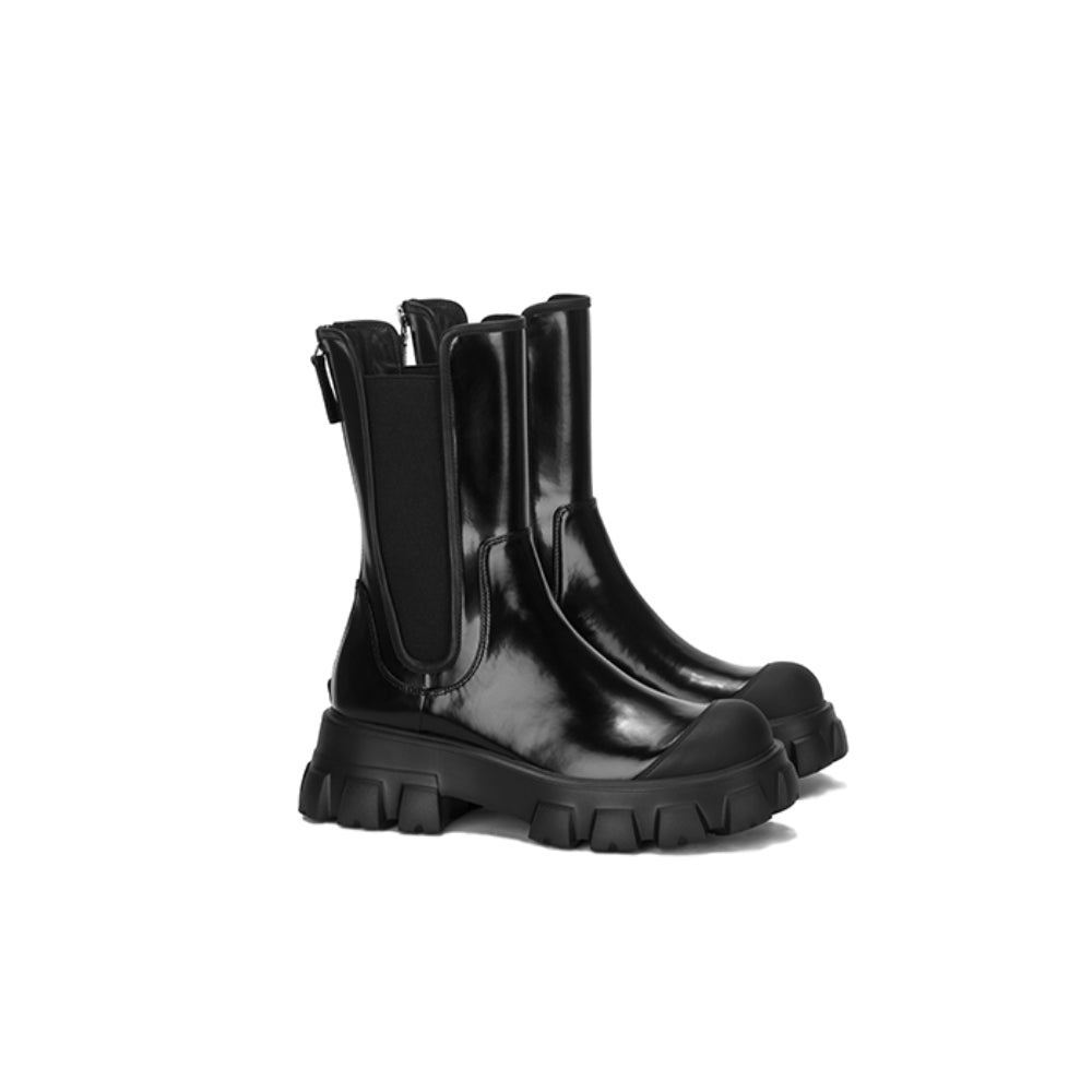 Lost In Echo Rubber Tote Chelsea Boots Black - Streetcn