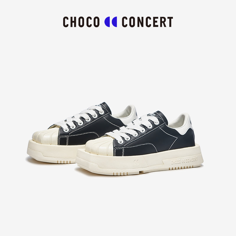 Choco Concert Mis-Matched Shell Toe Sneaker Black - Streetcn