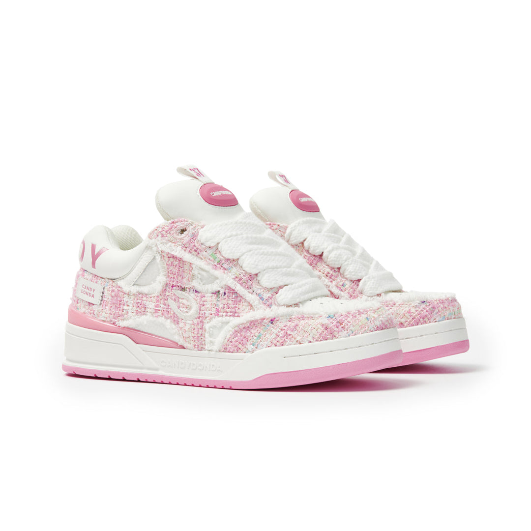 CANDYDONDA Tweed Curbmelo Sneaker Pink - Mores Studio