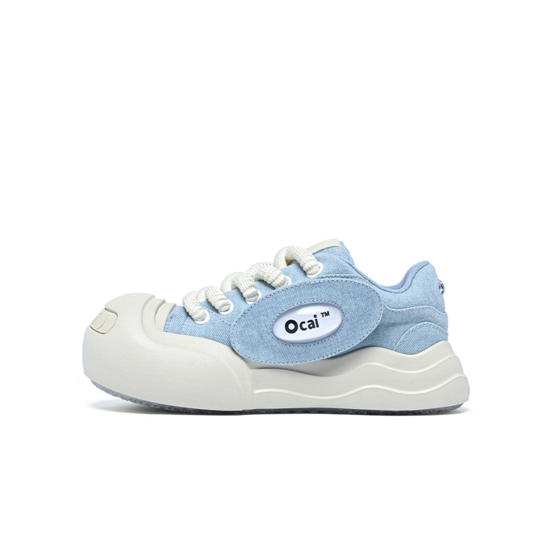 Ocai Detachable Logo Smile Sneaker Blue - Mores Studio