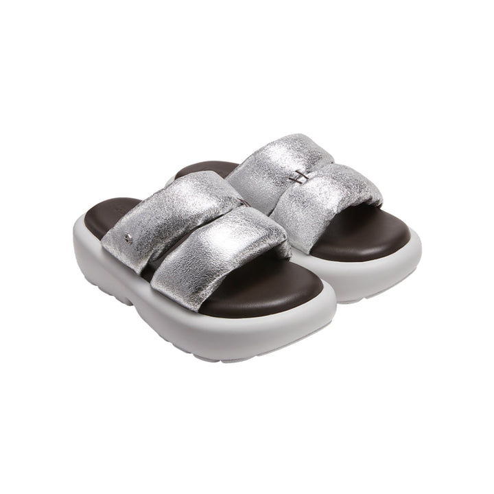 Lost In Echo Double Strap Pump Slipper Sliver