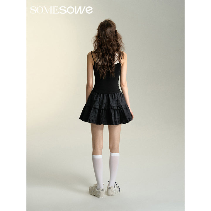 SomeSowe Ballet Layered A-Line Skirt Black