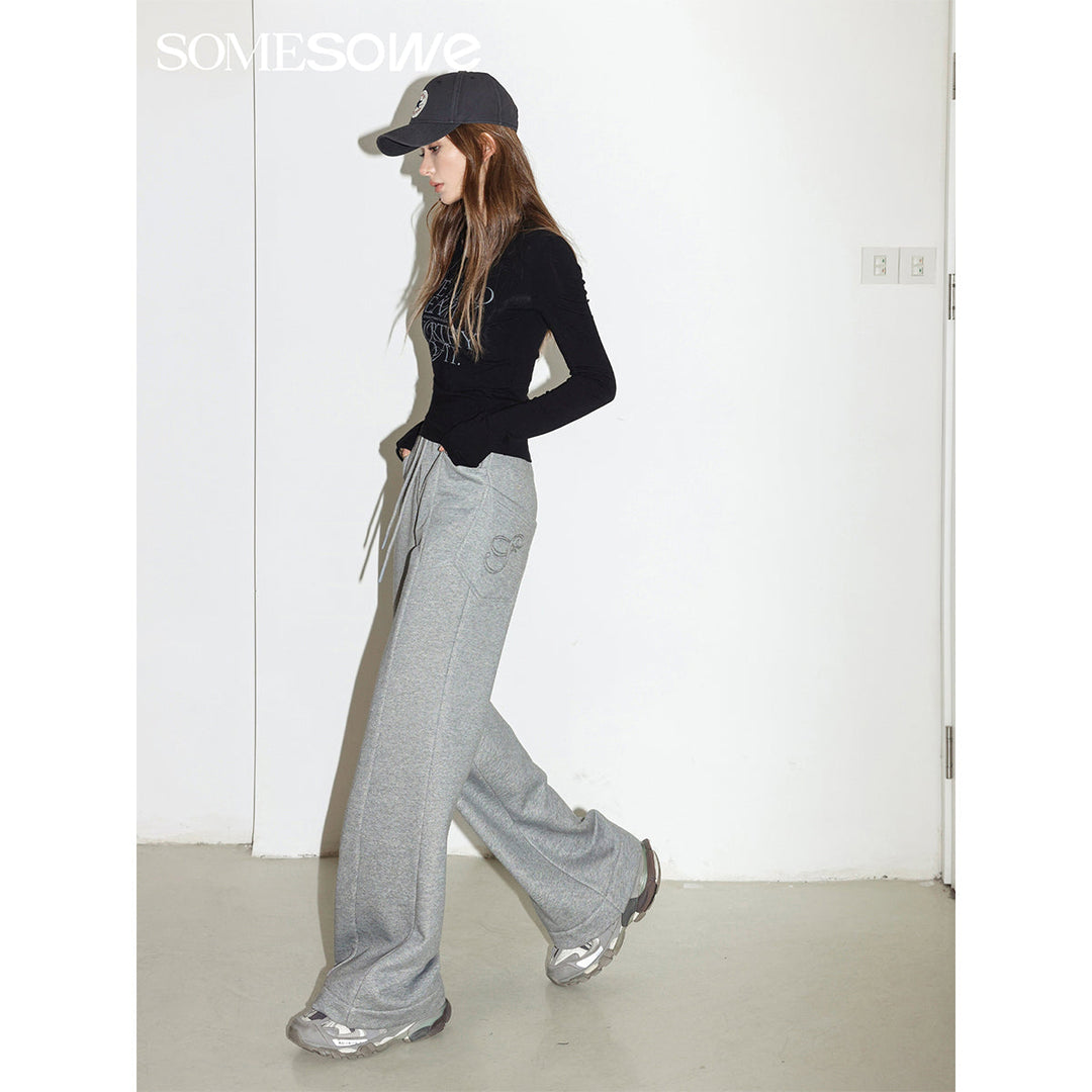 SomeSowe Cutting Casual Sweatpants Grey - Mores Studio