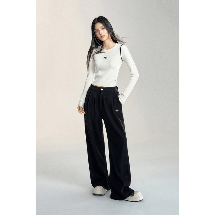 MacyMccoy Chenille Draped Wide-Leg Pants Black