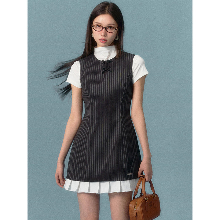 AsGony Color Blocked Striped Dress - Mores Studio