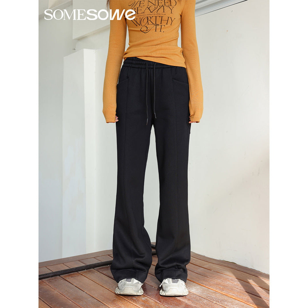 SomeSowe Cutting Casual Sweatpants Black - Mores Studio