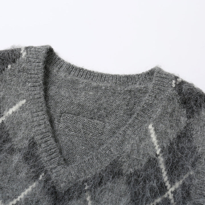 SomeSowe Checkered Woolen Vest - Mores Studio