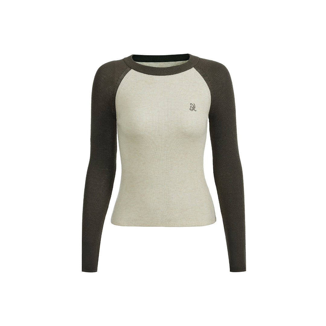 Via Pitti Embroidery Logo Knit Top Beige - Mores Studio