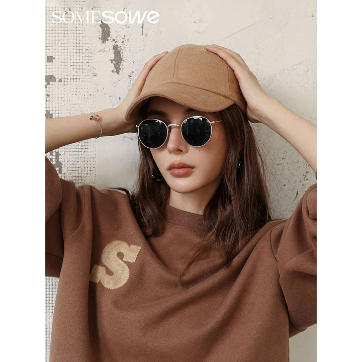 SomeSowe Logo Embroidery Woolen Cap Brown - Mores Studio