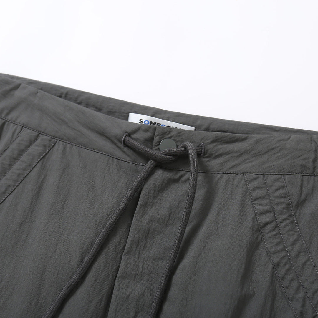 SomeSowe Bow Drawstring Cargo Pants Gray