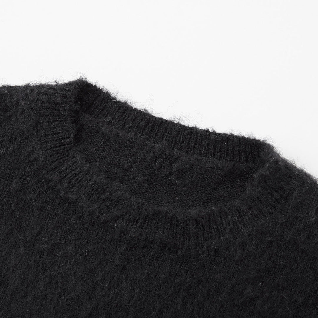 SomeSowe Luck Cat Loose Knit Sweater Black