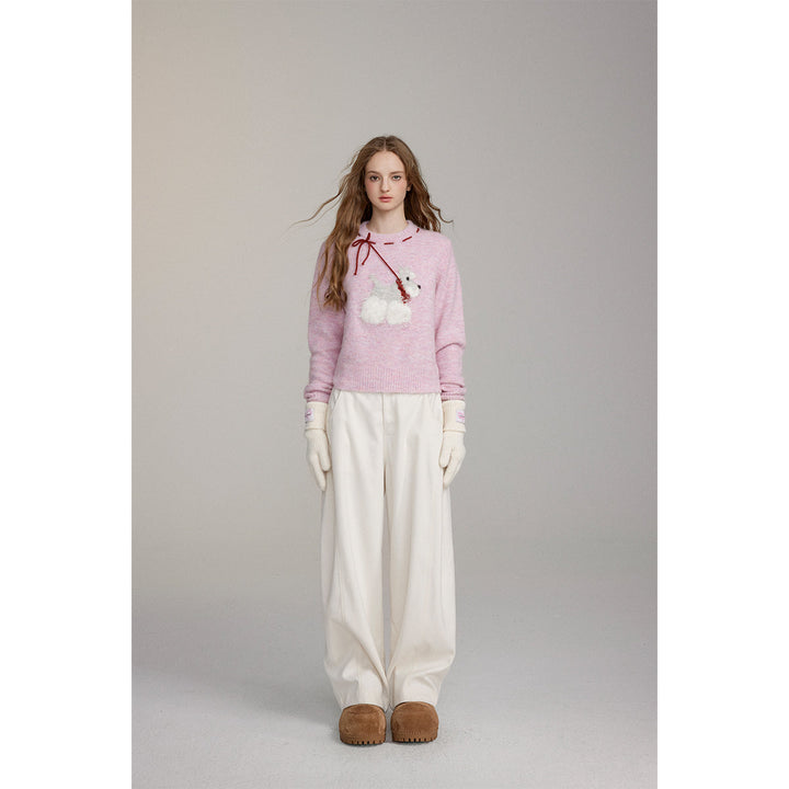 Via Pitti Casual Loose Machete Pants Off-White