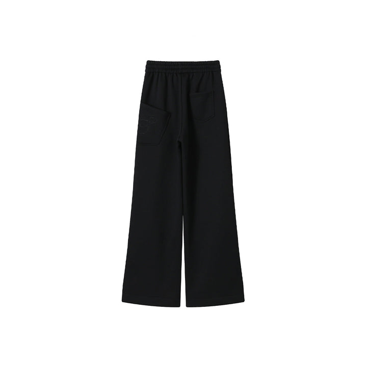 SomeSowe Cutting Casual Sweatpants Black - Mores Studio