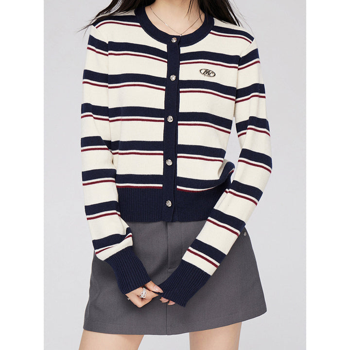 MacyMccoy Color Blocked Striped Knit Cardigan