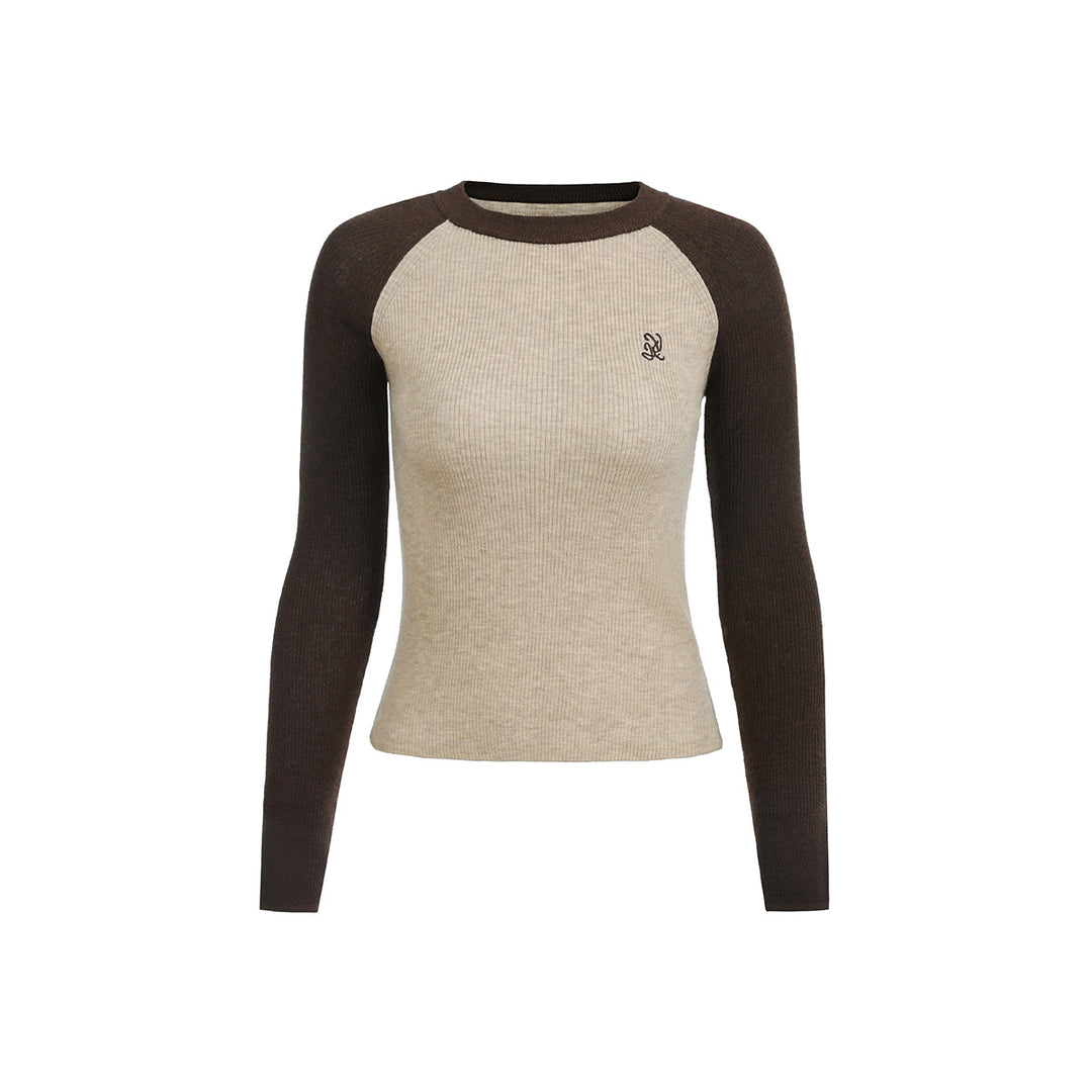 Via Pitti Embroidery Logo Knit Top Brown - Mores Studio