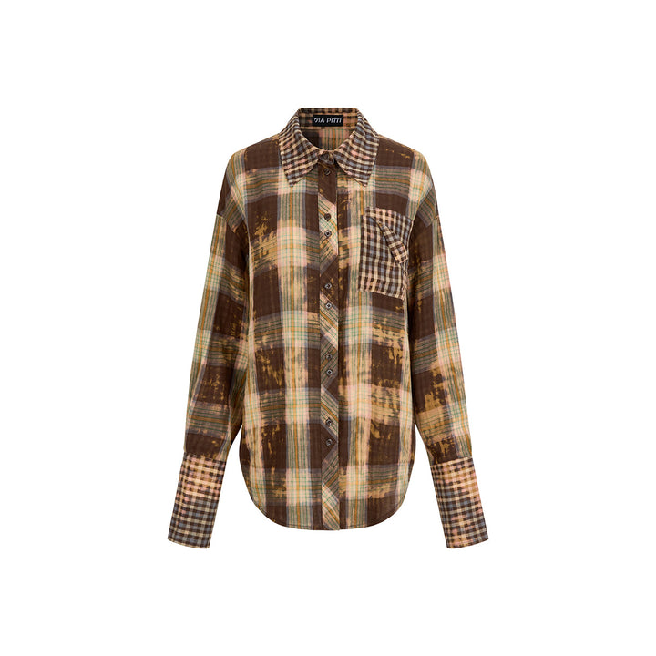 Via Pitti Vintage Checkered Shirt Khaki