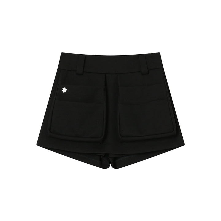 SomeSowe 3D Pocket Cargo Skirt Shorts Black - Mores Studio