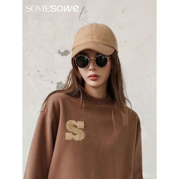 SomeSowe Logo Embroidery Woolen Cap Brown - Mores Studio