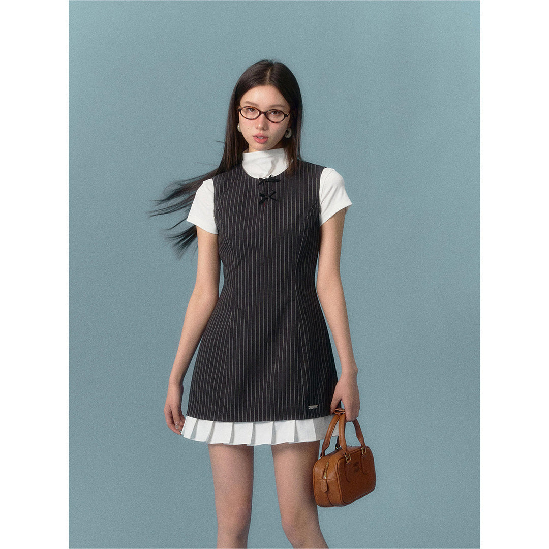 AsGony Color Blocked Striped Dress - Mores Studio