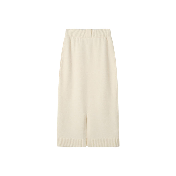 SomeSowe Split Cutting Knit long Skirt - Mores Studio