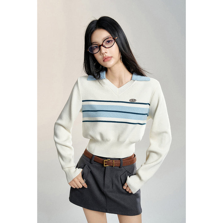 MacyMccoy Color Blocked Short Knit Polo Top