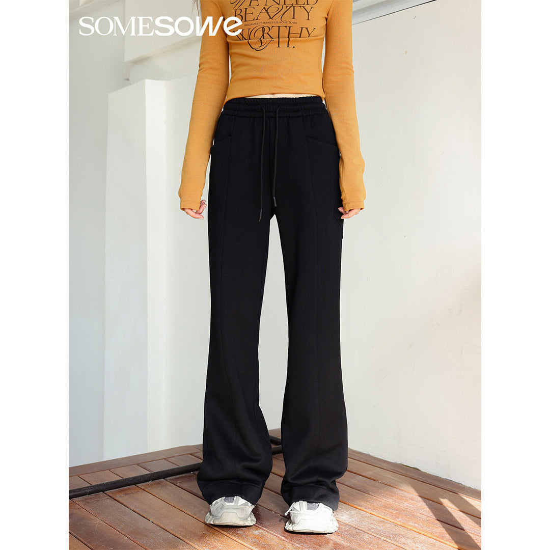 SomeSowe Cutting Casual Sweatpants Black - Mores Studio