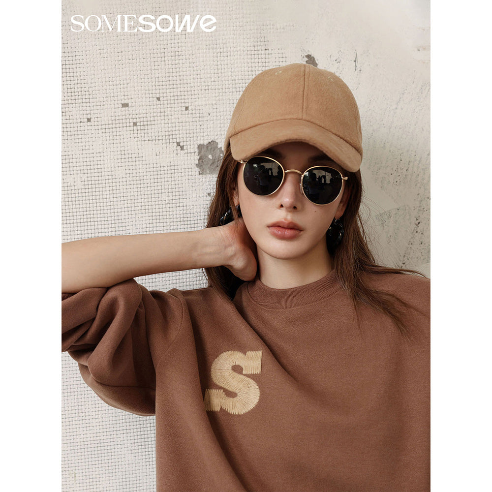 SomeSowe Logo Embroidery Woolen Cap Brown - Mores Studio