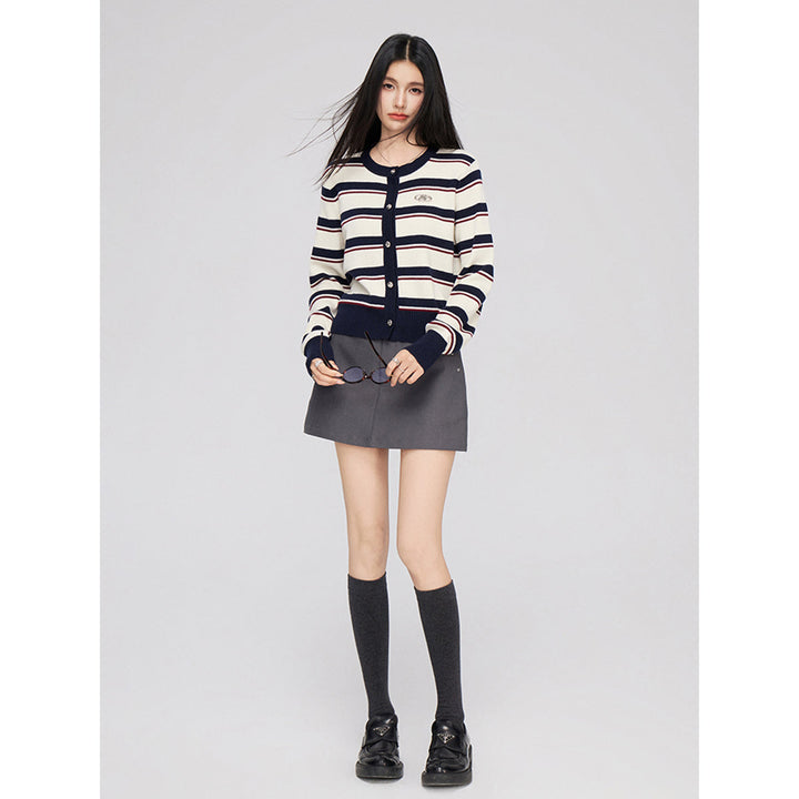 MacyMccoy Color Blocked Striped Knit Cardigan