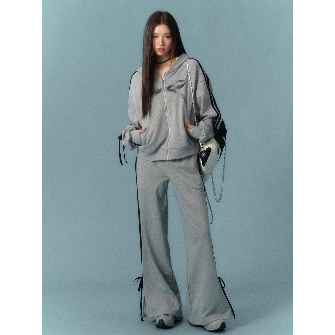 AsGony Bow-Knot Casual Sweat Pants - Mores Studio