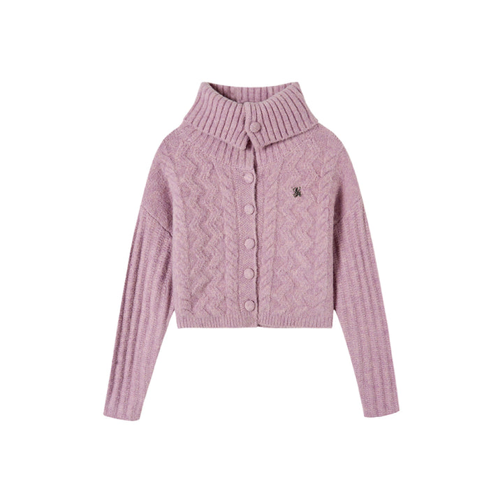 Via Pitti Twisted Woolen Knit Sweater Pink - Mores Studio