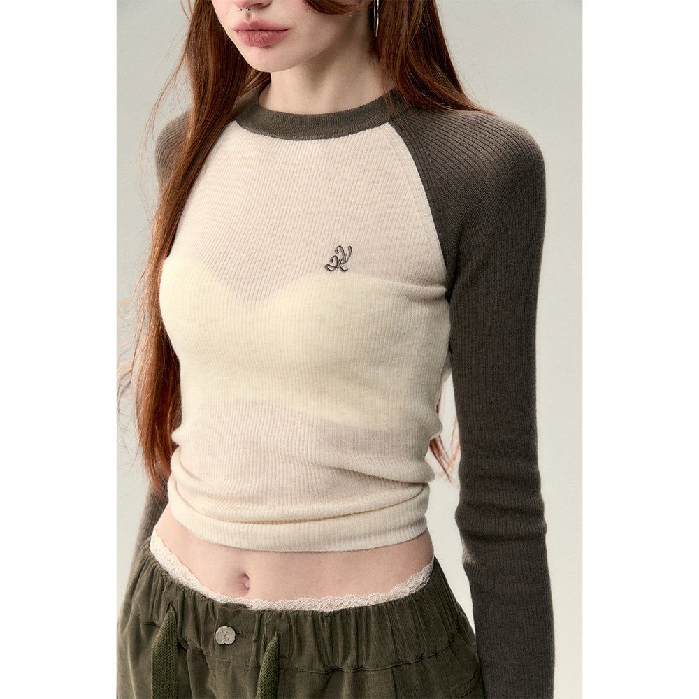 Via Pitti Embroidery Logo Knit Top Beige - Mores Studio