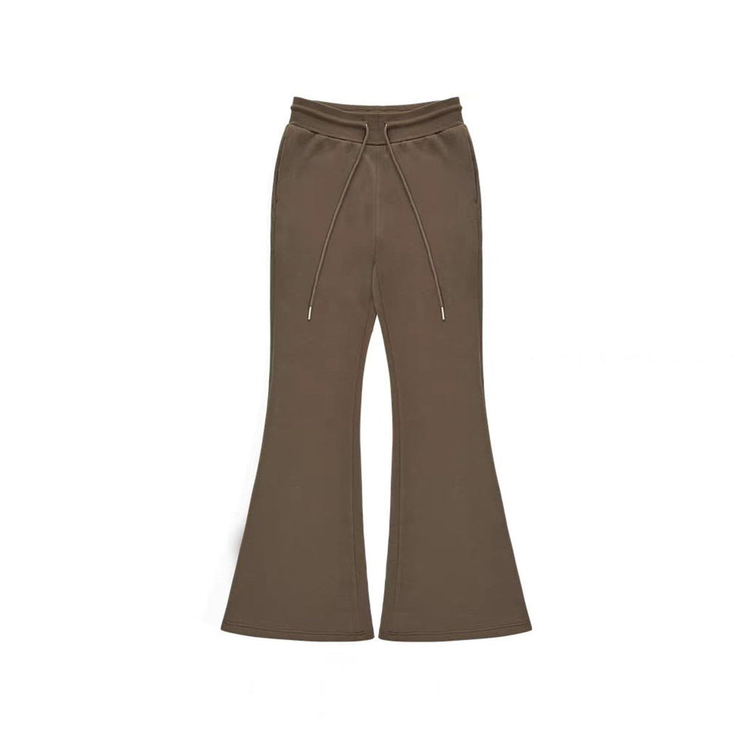 AsGony Retro High Waist Flare Pants Brown